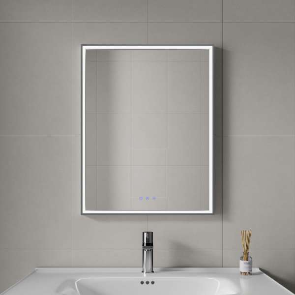 Framed LED Bathroom Mirror With Light