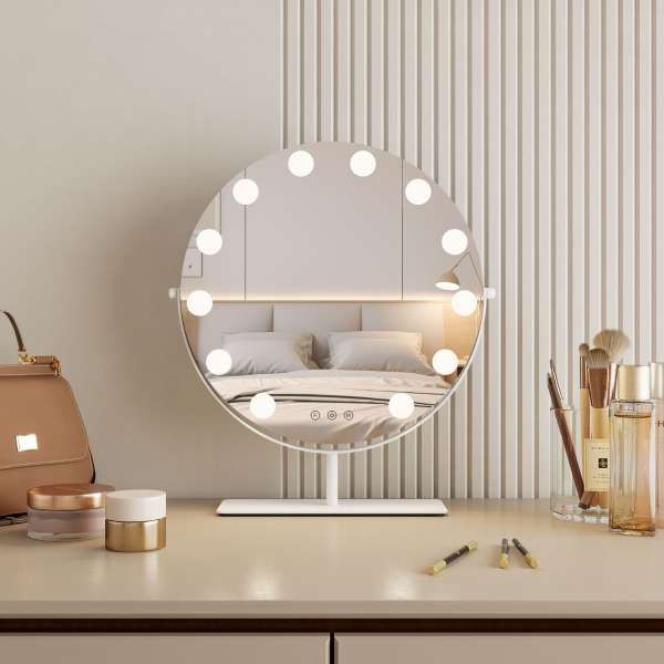 Round Hollywood Vanity Mirror