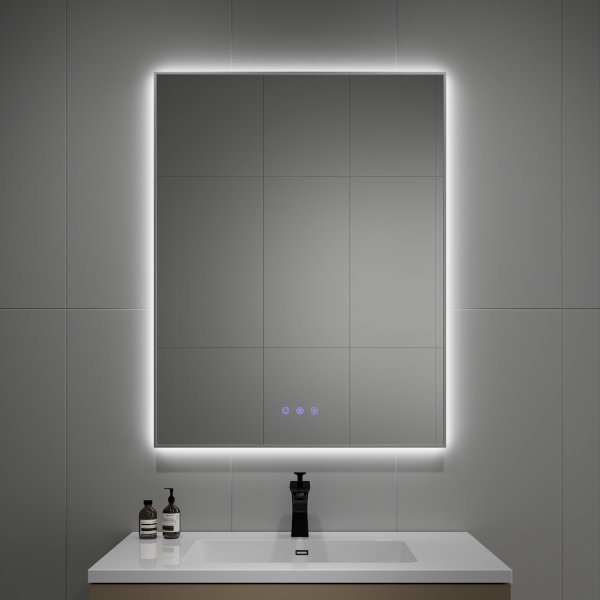 Framed LED Bathroom Mirror